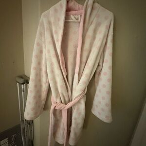 Pink Polka Dot Bathrobe